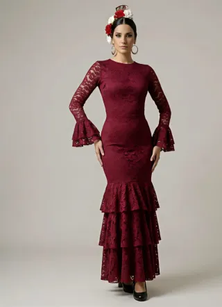 Traje de Flamenca Rojo