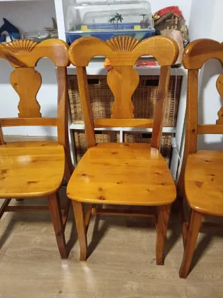 Conjunto 4 Sillas Provenzal Madera