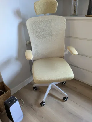 Silla de oficina ergonómica beige