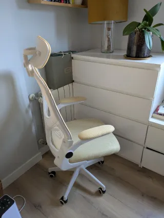 Silla de oficina ergonómica beige