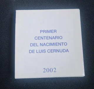 Moneda Plata 10 euros Luis Cernuda 2002