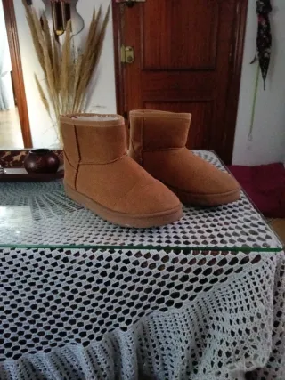 Botas beige de plataforma