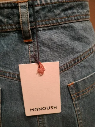 Falda vaquera crochet patchwork