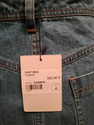 Falda vaquera crochet patchwork