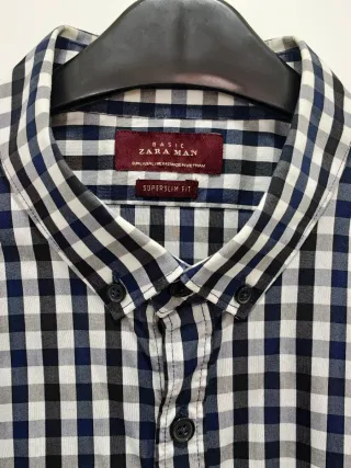 Camisa de cuadros hombre