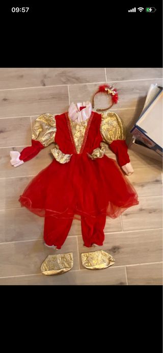 Costume Piccola Regina Rosso Taglia 12-18 mesi