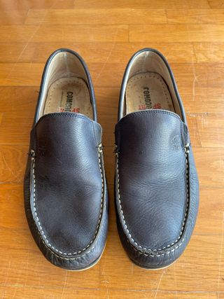 Mocasines de piel Comodo Sport Talla 42 azulmarino