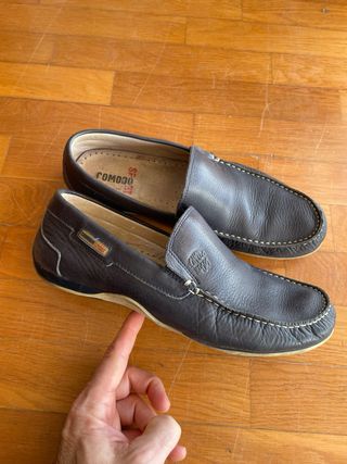 Mocasines de piel Comodo Sport Talla 42 azulmarino