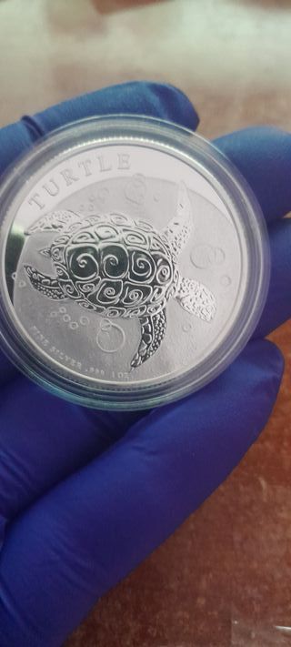 Moneda 1 oz Plata Tortuga Niue 2022