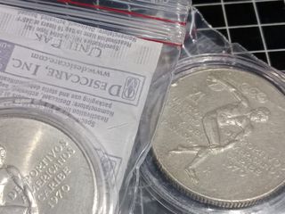 MONEDA PLATA 5 BALBOA 1970 35,7 gramos PLATA  925