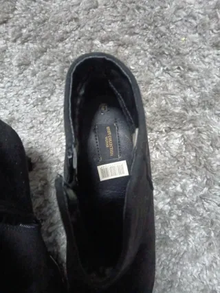 Botines Ante Negros Elegantes Mujer