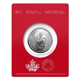 Moneda de Plata 1 Oz Hoja de Arce 2023 Atesorado