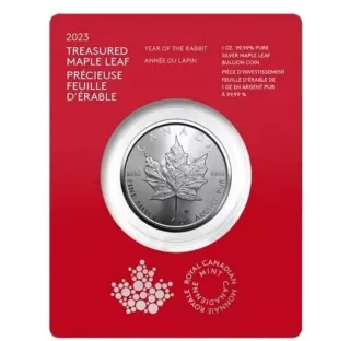 Moneda de Plata 1 Oz Hoja de Arce 2023 Atesorado