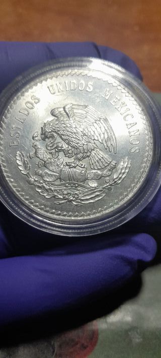 Moneda Plata 5 Pesos 1947 México