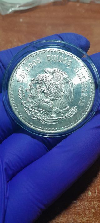 Moneda Plata 5 Pesos 1947 México