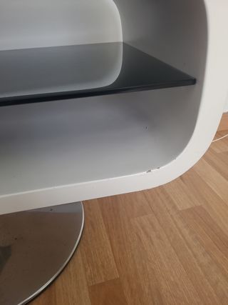 Mesa TV giratoria blanca 81×40×51cm