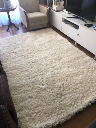 Alfombra pelo blanco 170x230