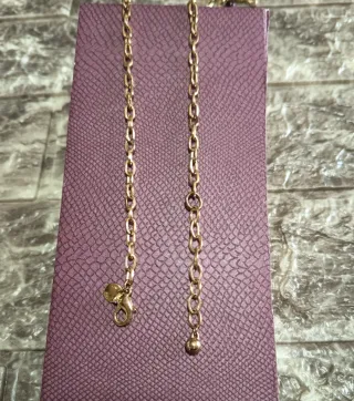 Collana lunga oro con perle rosse