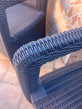 Set 2 sillones y mesa exterior jardín