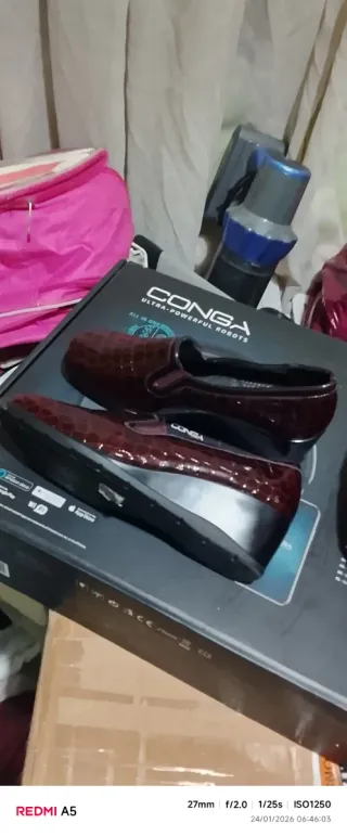 Zapatos de piel granates