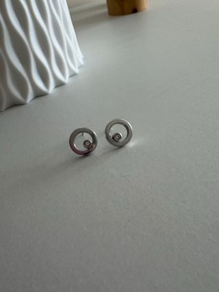 Pendientes Círculo Plata con Circonita Diesel