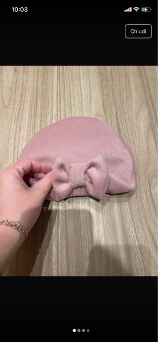 Cappellino Pappala fiocco rosa 2 anni