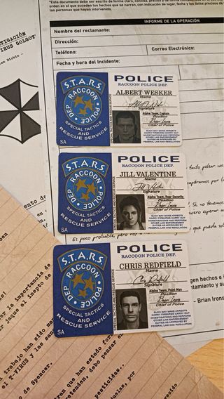 Tarjetas S.T.A.R.S. Resident Evil 1 Remake