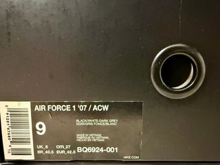 Nike Air Force 1 ACW Nero/Grigio