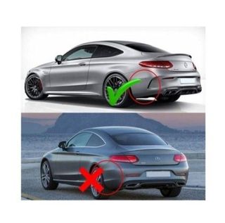 Difusor trasero con escapes para Mercedes Clase C
