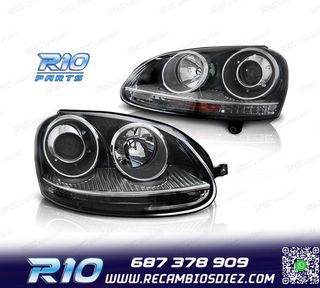 FAROS XENON VOLKSWAGEN VW GOLF 5 LOOK GTI 03-08 FONDO NEGRO