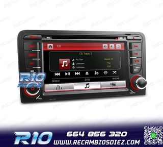 RADIO NAVEGADOR 7" AUDI A3 8P 03-12 USB GPS TACTIL HD