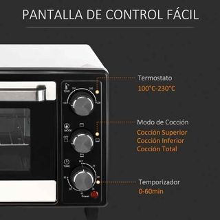 Horno Portátil 16L 1400W con 3 Modos
