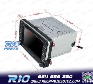 RADIO NAVEGADOR 7" PARA SEAT SKODA VOLKSWAGEN VW USB GPS TAC