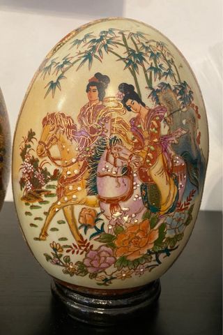 Coppia Uova Porcellana