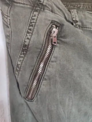 Pantalón cargo elástico mujer