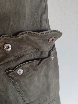 Pantalón cargo elástico mujer