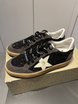 Zapatillas Golden Goose Glitter Negro/Gris