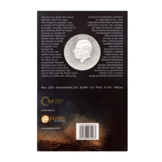 Moneda de Plata 1 Oz Czech Lion 2025 Proof 999