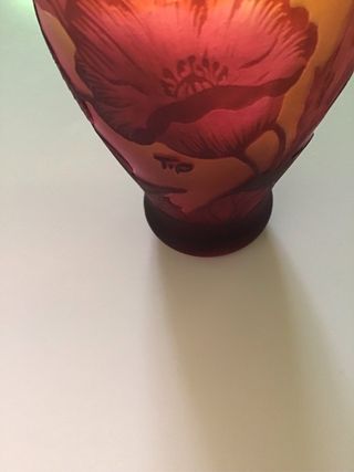 Vaso Gallé floreale da aggiustare