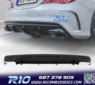 DIFUSOR MERCEDES CLA W117 13-18 LOOK AMG CLA45 NEGRO BRILLO