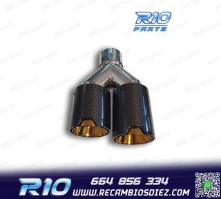 COLA ESCAPE IZQ BMW LOOK M PERFORMANCE DORADO CARBONO