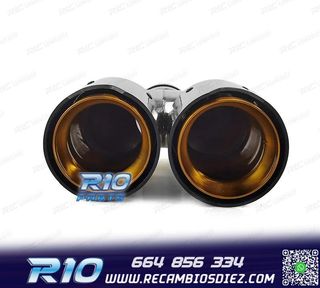 COLA ESCAPE IZQ BMW LOOK M PERFORMANCE DORADO CARBONO