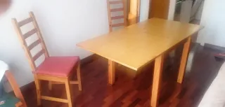 Mesa de madera ampliable