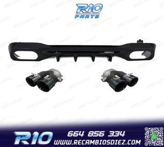 DIFUSOR MERCEDES W206 AMG 21- LOOK C43 + COLAS ESCAPE NEGRO