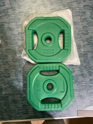 Discos de pesa 2.5 kg verdes
