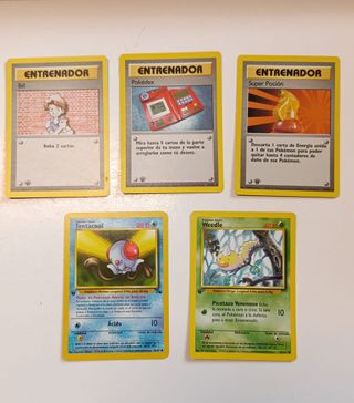 Lote 5 Cartas Pokémon 1ª Edición