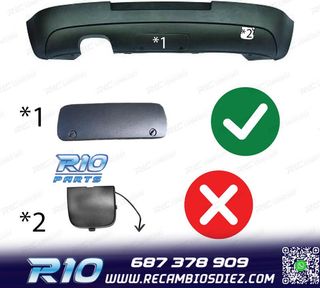 DIFUSOR VOLKSWAGEN VW GOLF 5 03-08 LOOK GTI GANCHO REMOLQUE