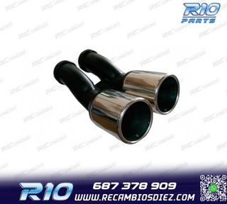 COLA ESCAPE DOBLE REDONDA ACERO INOX SEAT AUDI VOLKSWAGEN VW