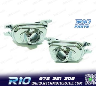 FAROS ANTINIEBLA MERCEDES CLASE C W203 00-07 LUPA CROMO
