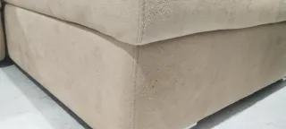 Sofá chaise longue beige